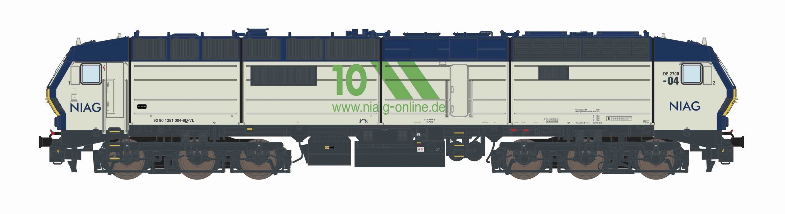 79601: Diesellok DE2700 NIAG (Gleichstrom) mit Sound